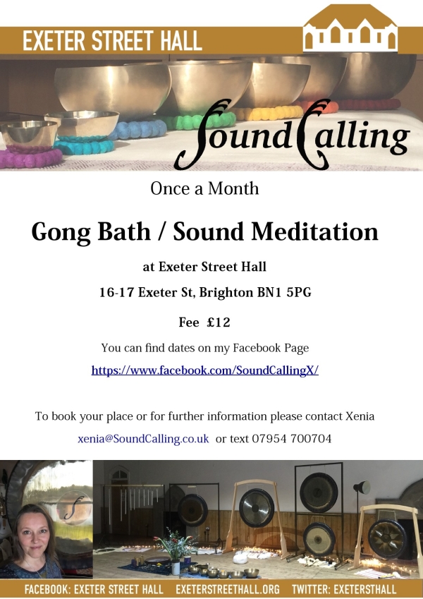 Gong Bath Exeter Street Hall
