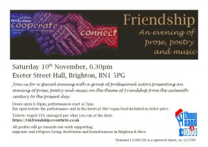 Friendship: An evening of prose, poetry and music
