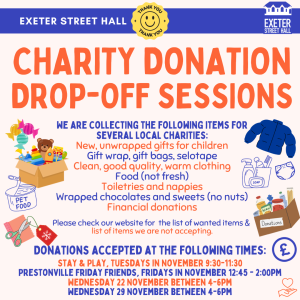 Charity Donation Drop-off Sessions