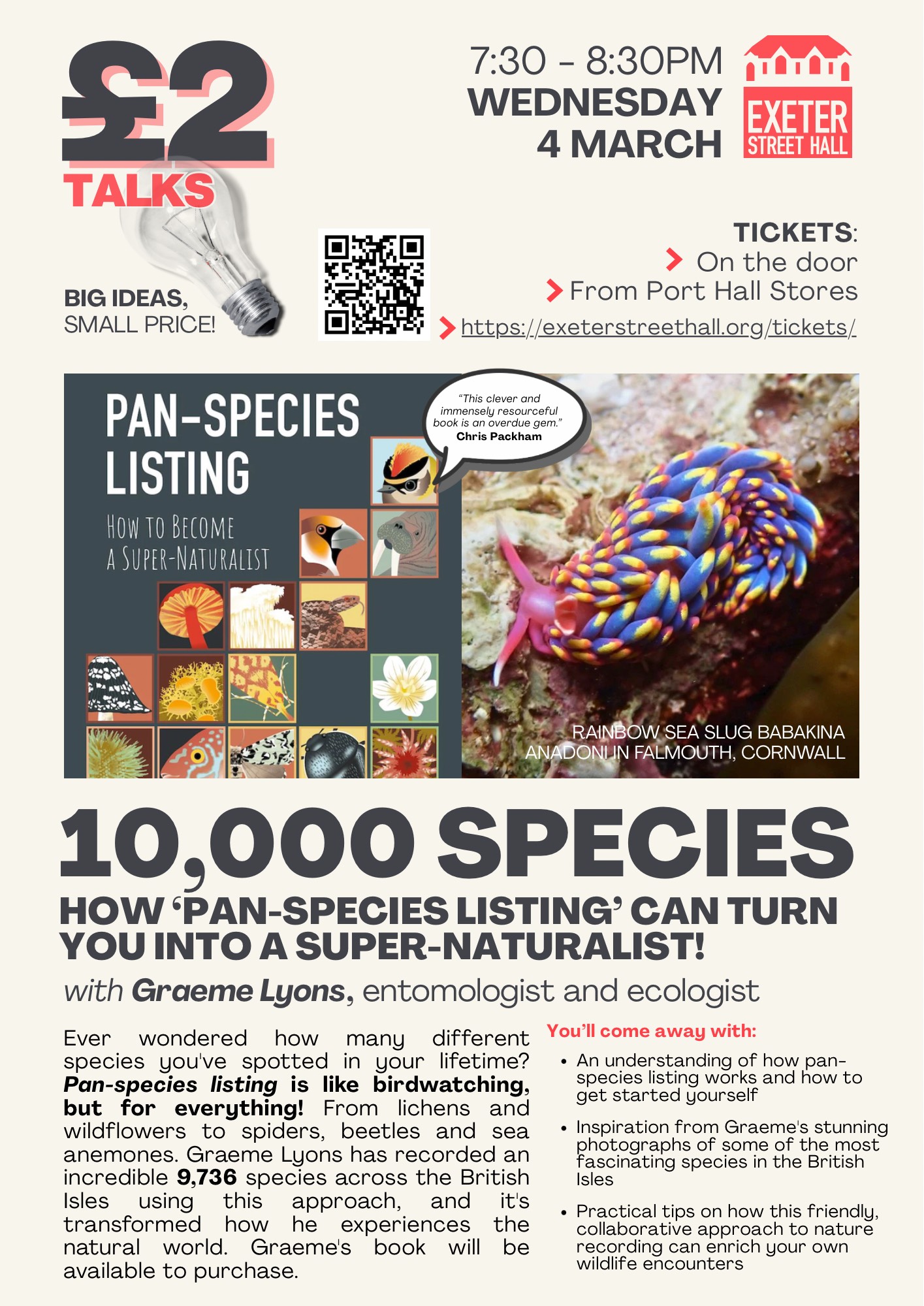 £2 Talk Series - '10,000 Species' by Graeme Lyons