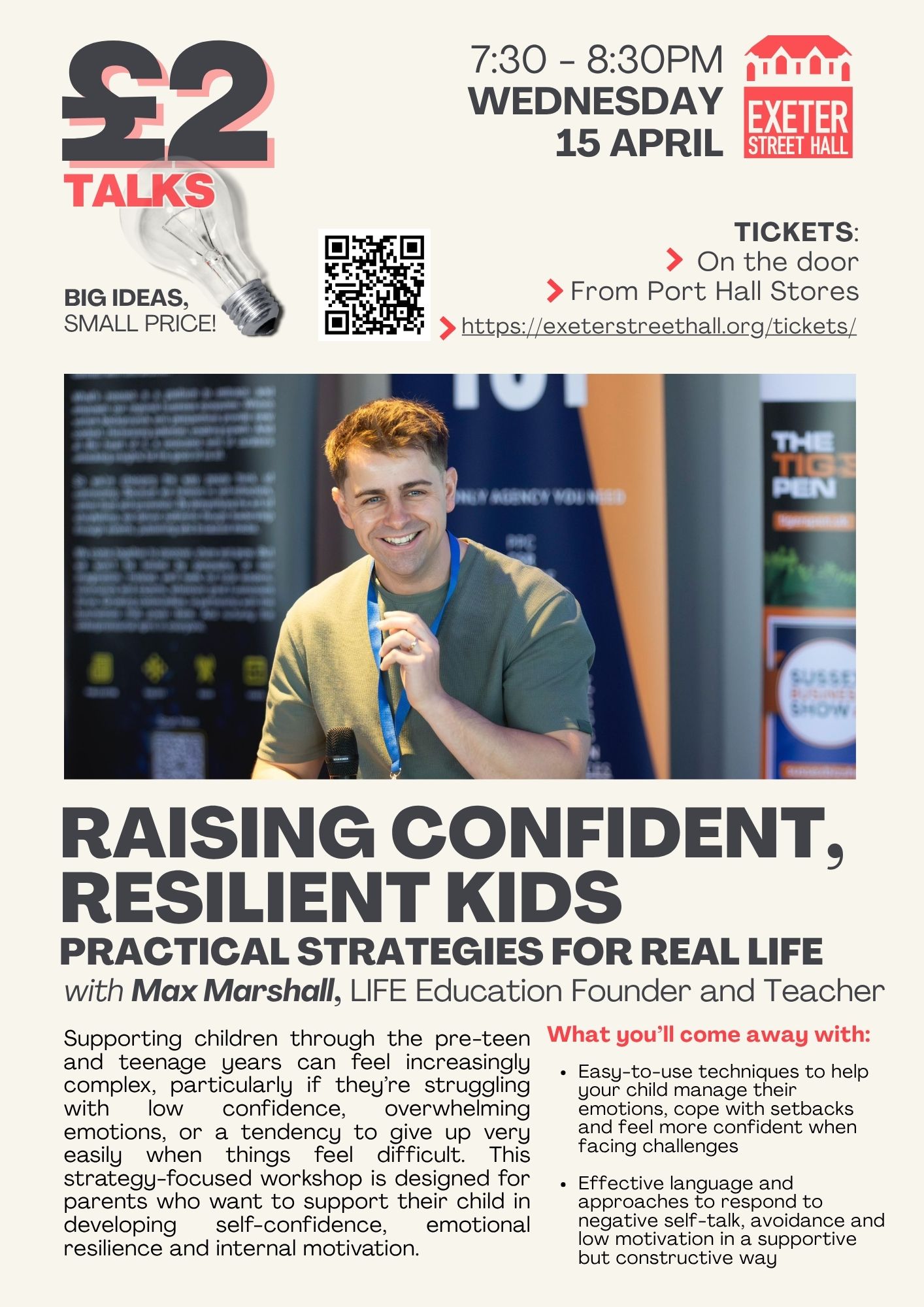 £2 Talk Series - Raising Confident, Resilient Kids with Max Marshall