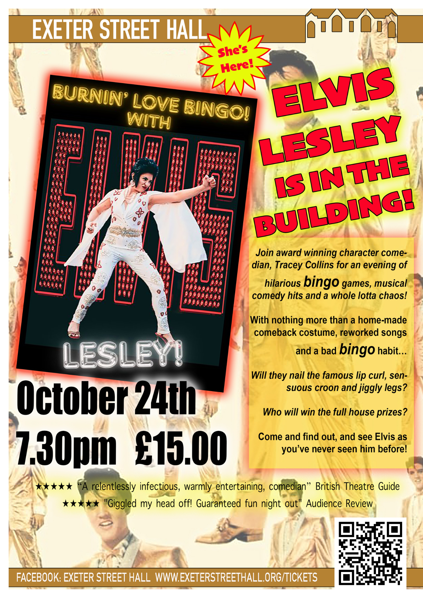 Burnin' Love Bingo with Elvis Lesley