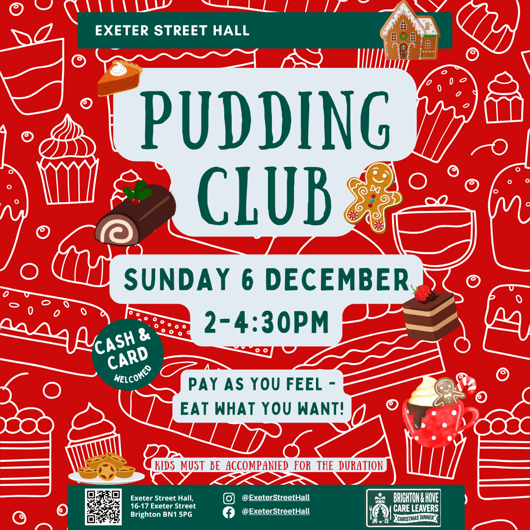 Pudding Club supporting Brighton & Hove Care Leavers Christmas Dinner